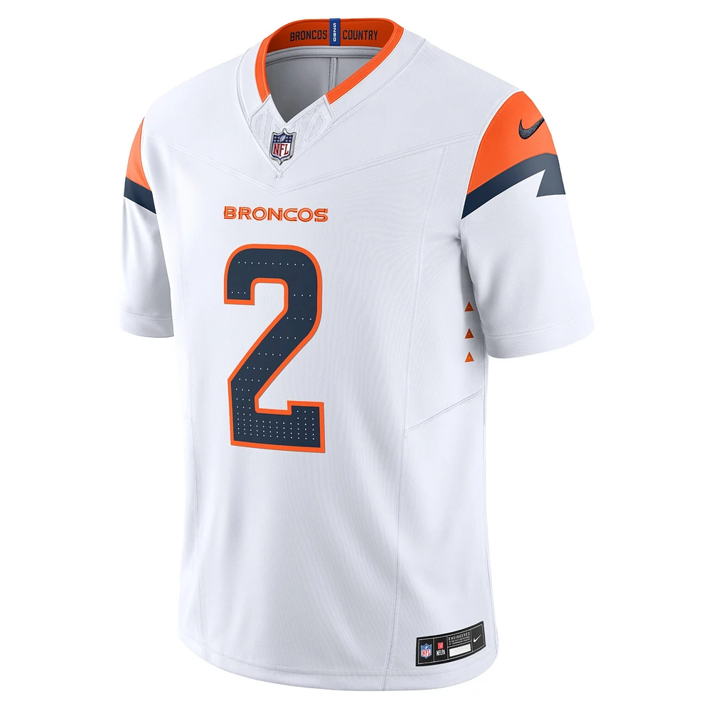 Men's Nike Patrick Surtain II White Denver Broncos Mile High Collection Vapor F.U.S.E. Limited Jersey