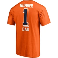 Men's Orange Denver Broncos Team #1 Dad T-Shirt