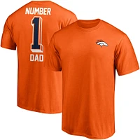 Men's Orange Denver Broncos Team #1 Dad T-Shirt