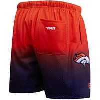 Men's Pro Standard Navy/Orange Denver Broncos Ombre Mesh Shorts