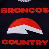 Men's Pro Standard  Navy Denver Broncos Classic Wool Varsity Full-Snap Jacket