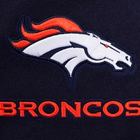 Men's Pro Standard  Navy Denver Broncos Classic Wool Varsity Full-Snap Jacket
