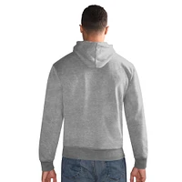 Men's Starter  Heather Gray Denver Broncos Pullover Hoodie