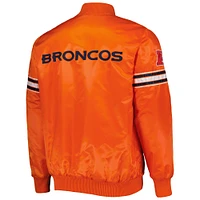 Men's Starter Orange Denver Broncos The Pick and Roll Full-Snap Jacket