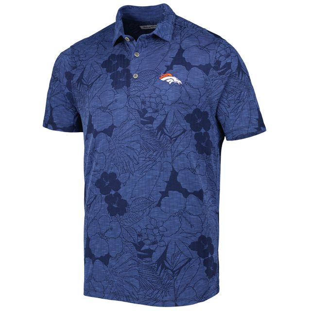 Polo Tommy Bahama bleu marine Denver Broncos Miramar Blooms pour homme