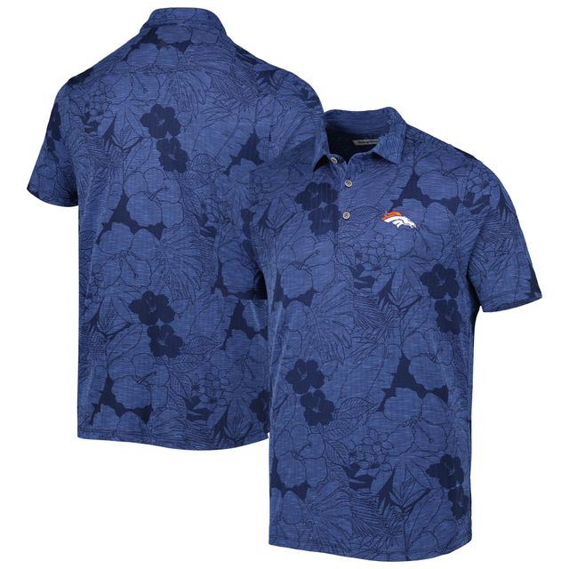 Polo Tommy Bahama bleu marine Denver Broncos Miramar Blooms pour homme