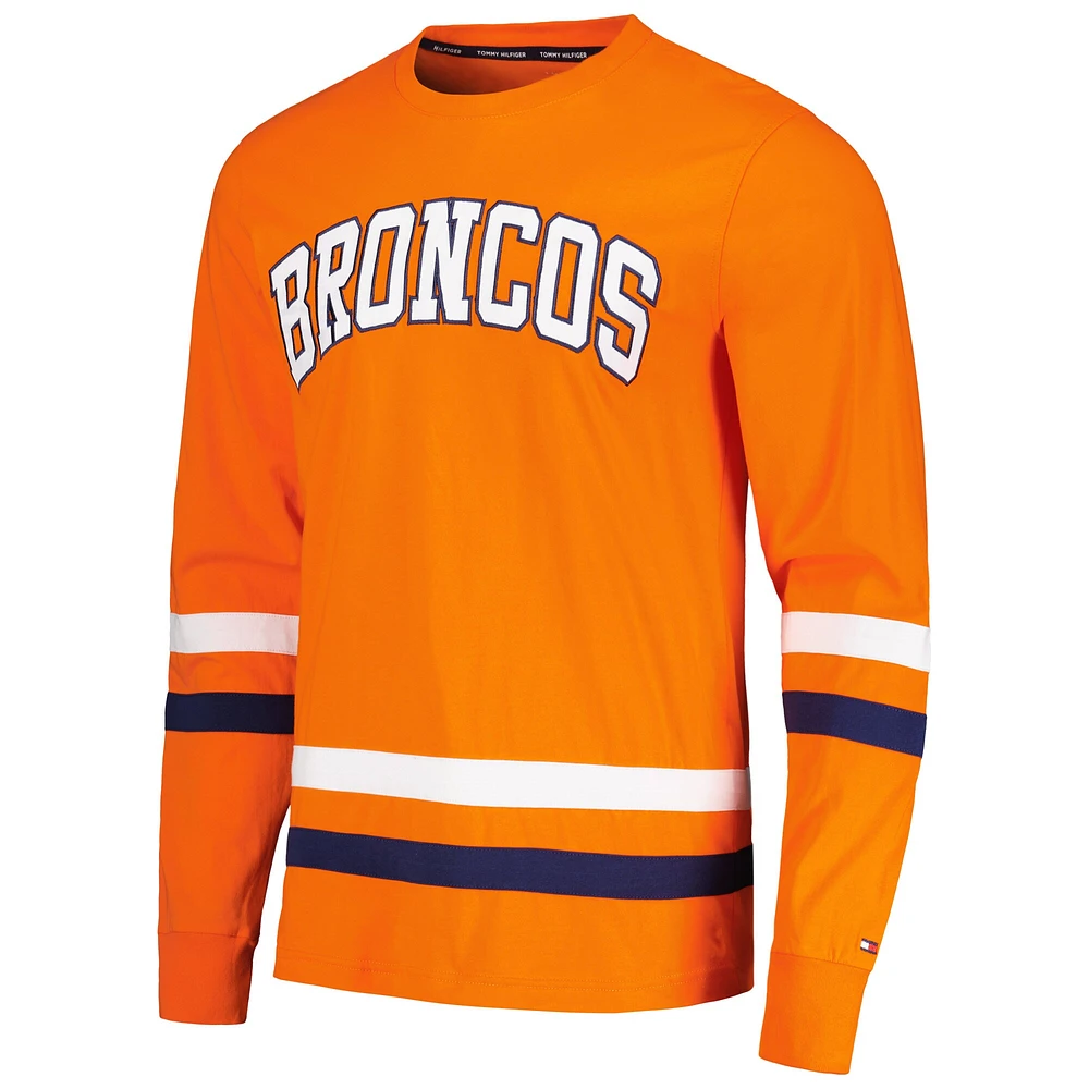 Men's Tommy Hilfiger Orange/Navy Denver Broncos Nolan Long Sleeve T-Shirt