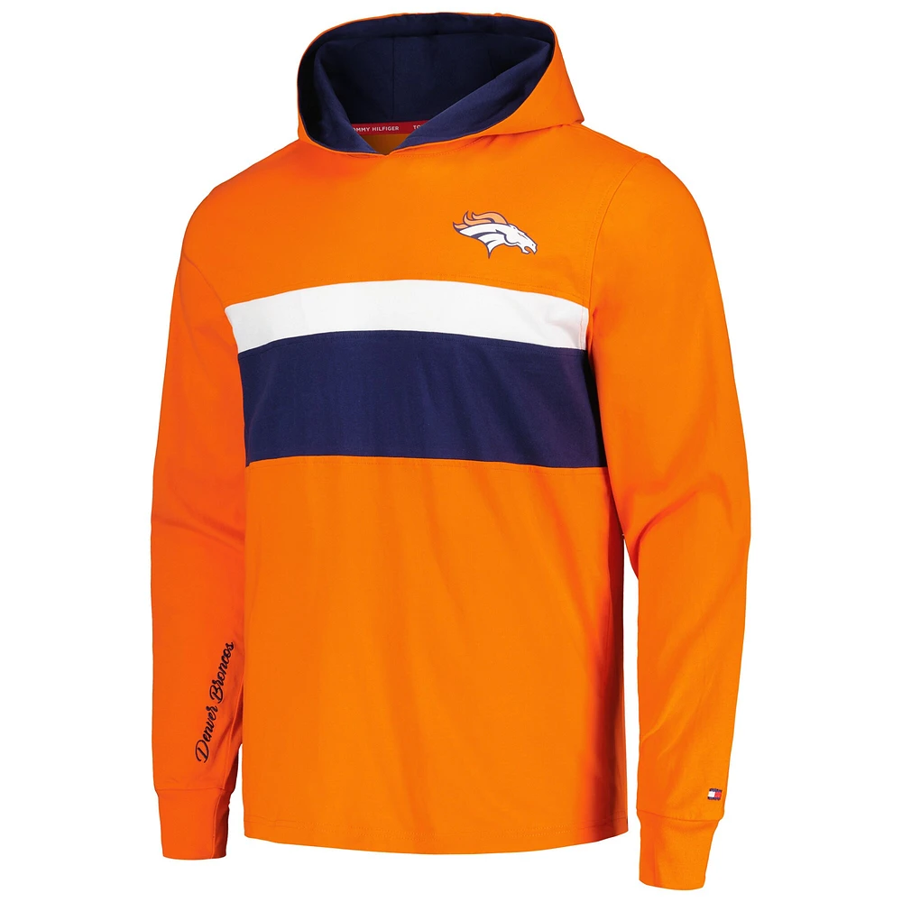 Men's Tommy Hilfiger  Orange Denver Broncos Morgan Long Sleeve Hoodie T-Shirt