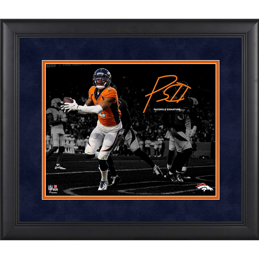 Patrick Surtain II Denver Broncos Fac-similé Signature Encadré 11" x 14 " Photographie vedette