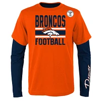 Preschool Orange/Navy Denver Broncos Fan Fave T-Shirt Combo Set