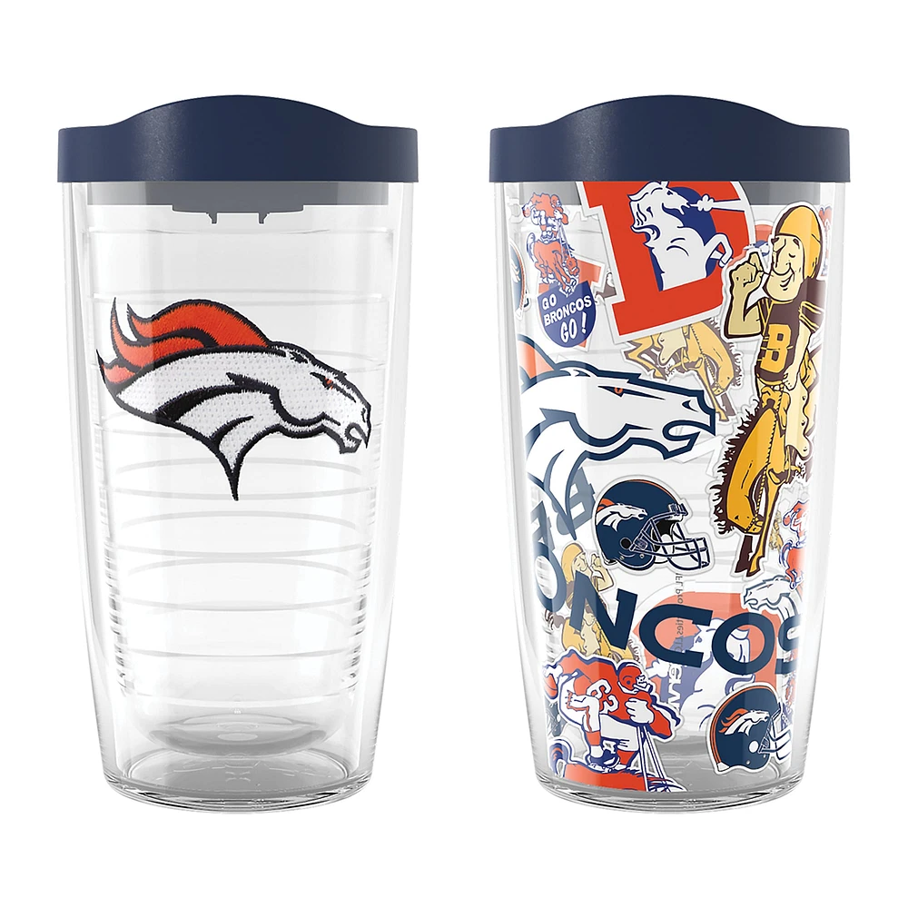 Tervis Denver Broncos paquet de deux 16oz. Ensemble de gobelets classiques Allover