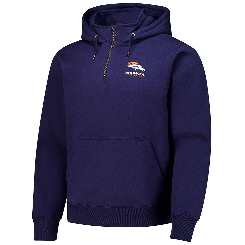 Unisex Dunbrooke  Navy Denver Broncos Defender Quarter-Zip Hoodie