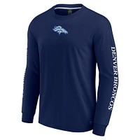 Unisex Fanatics Navy Denver Broncos Elements Strive Long Sleeve T-Shirt