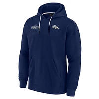 Unisex Fanatics Navy Denver Broncos Elements Super Soft Fleece Pullover Hoodie