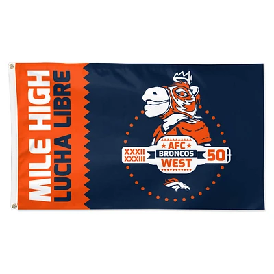 WinCraft Denver Broncos Lucha Libre 3' x 5' Deluxe Single-Sided Flag