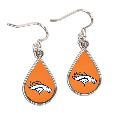 WinCraft Denver Broncos Boucles d'oreilles pendantes en forme de larme