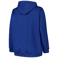 Women's '47  Royal Denver Broncos Plus Clarity Kennedy Pullover Hoodie