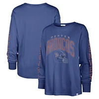 T-shirt léger à manches longues '47 Royal Denver Broncos pour femmes Tom Cat