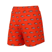 Women's Concepts Sport Denver Broncos Gauge Allover Print Cropped Tank Top & Shorts Sleep Set