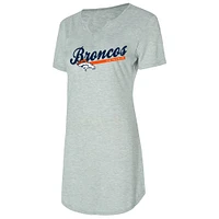 Women's Concepts Sport Gray Denver Broncos Petition Knit Nightshirt