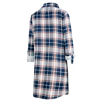 Women's Concepts Sport Navy Denver Broncos Ashford Plaid Knit Nightshirt