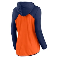 Women's Fanatics Orange/Navy Denver Broncos Script Full-Zip Hoodie