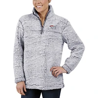 Women's G-III 4Her by Carl Banks Gray Denver Broncos Sherpa Quarter-Zip Pullover Jacket