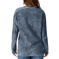 Women's G-III 4Her by Carl Banks Navy Denver Broncos Comfy Cord Pullover Sweatshirt