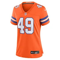 Women's Nike Alex Singleton  Orange Denver Broncos Alternate Game Jersey