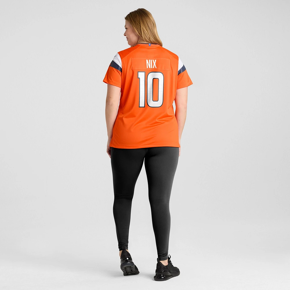 Women's Nike Bo Nix  Orange Denver Broncos Game Jersey