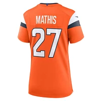 Women's Nike Damarri Mathis  Orange Denver Broncos Team Game Jersey