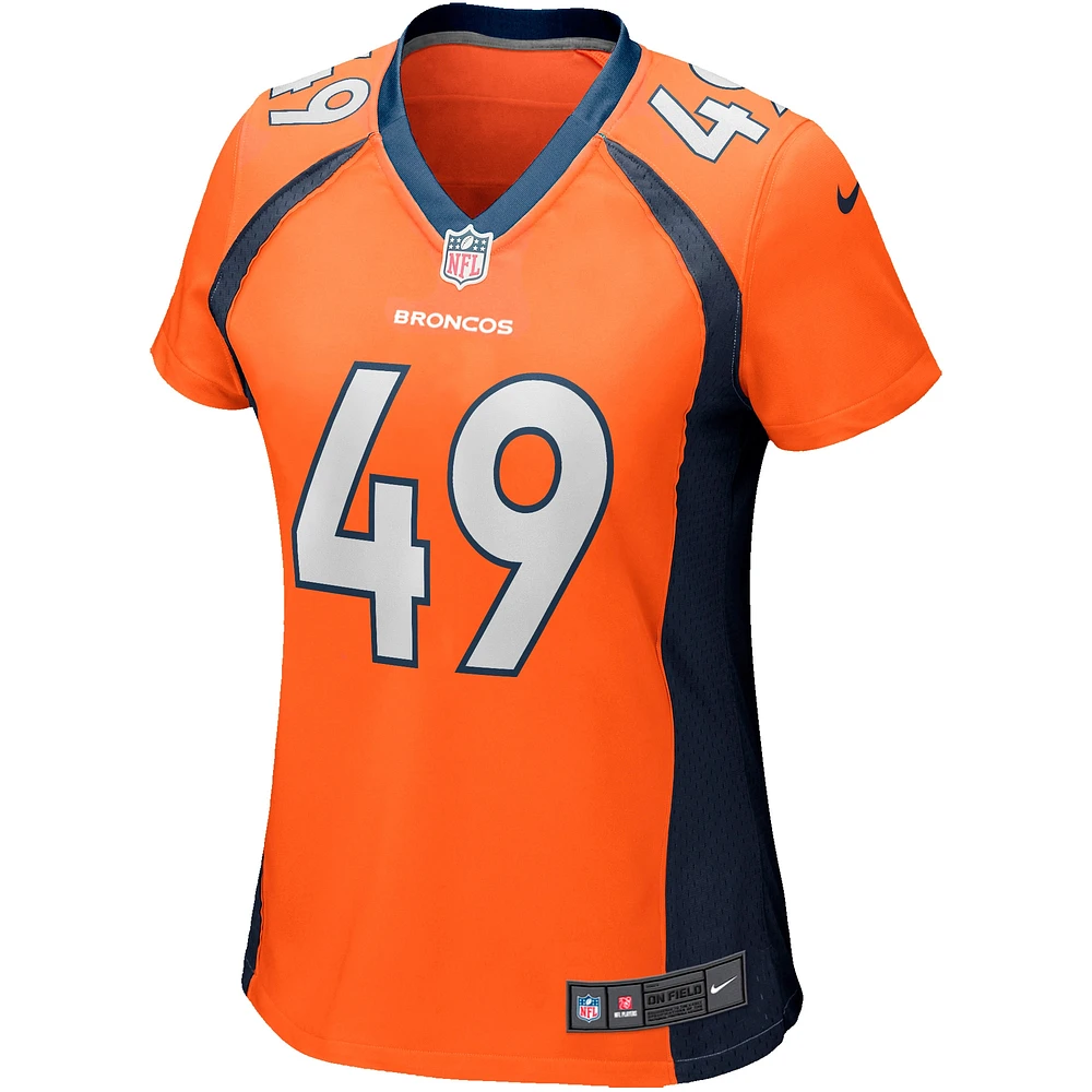Women's Nike Dennis Smith Orange Denver Broncos Game Retired Player Jersey