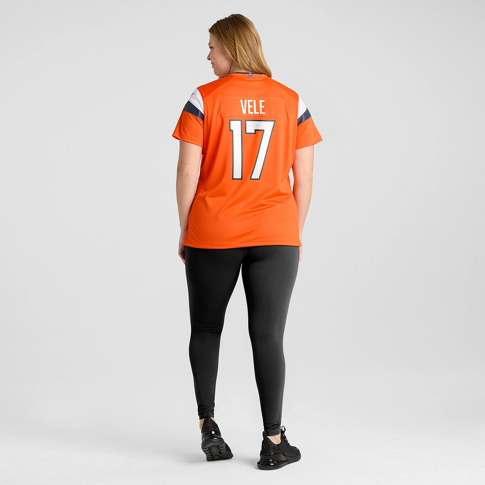 Women's Nike Devaughn Vele  Orange Denver Broncos Team Game Jersey