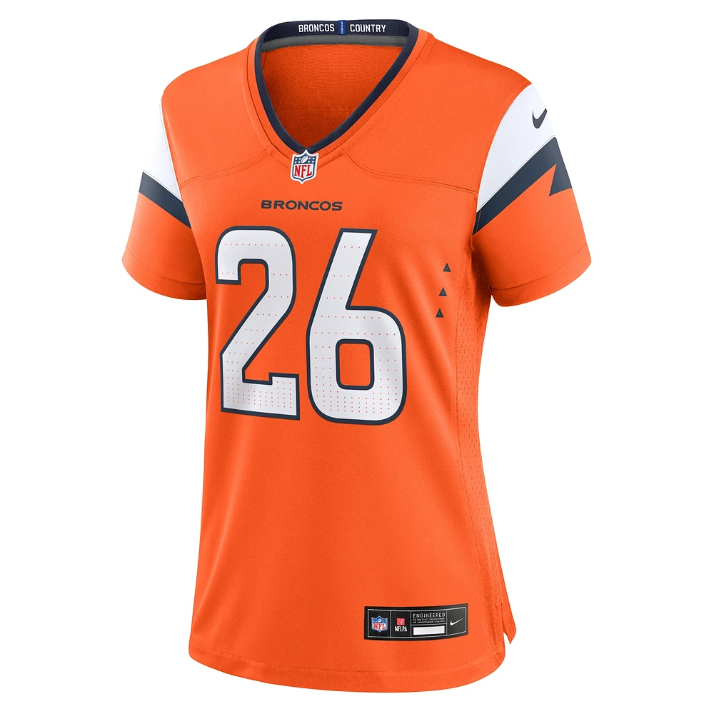 Women's Nike Devon Key  Orange Denver Broncos Team Game Jersey
