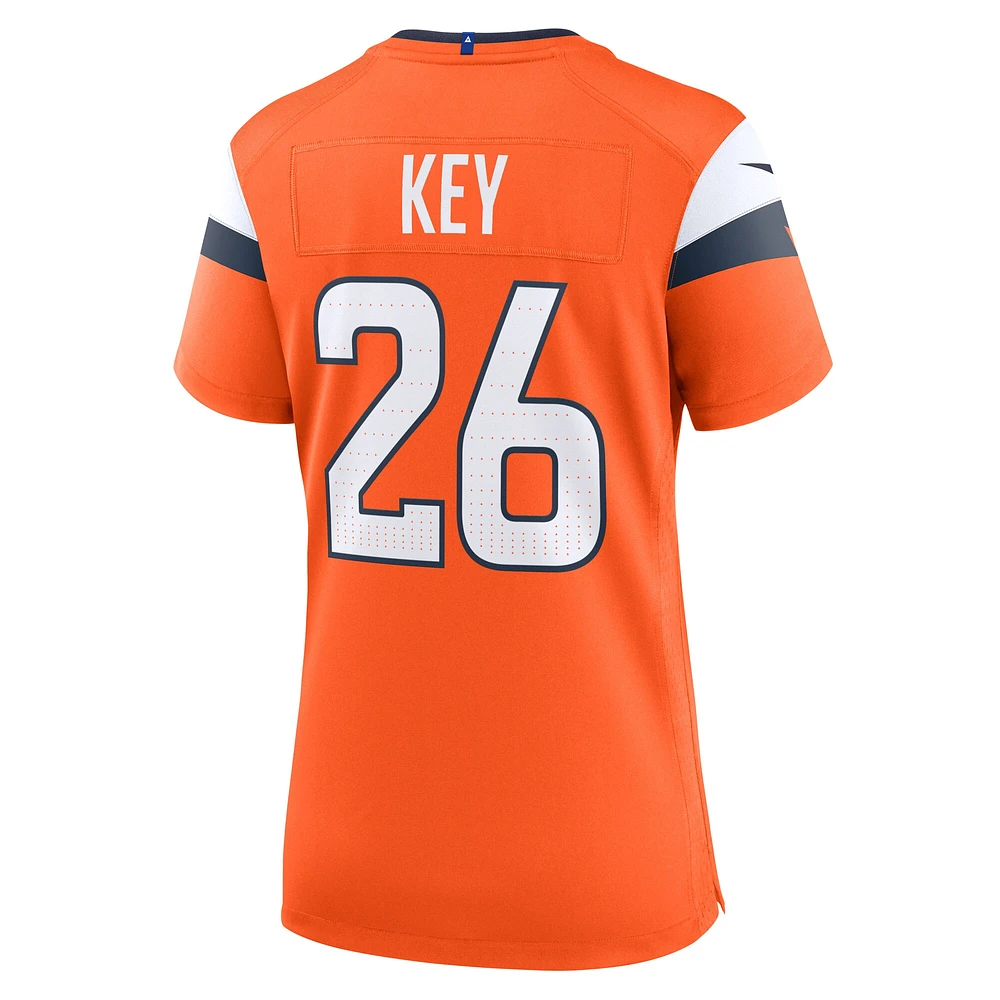 Women's Nike Devon Key  Orange Denver Broncos Team Game Jersey