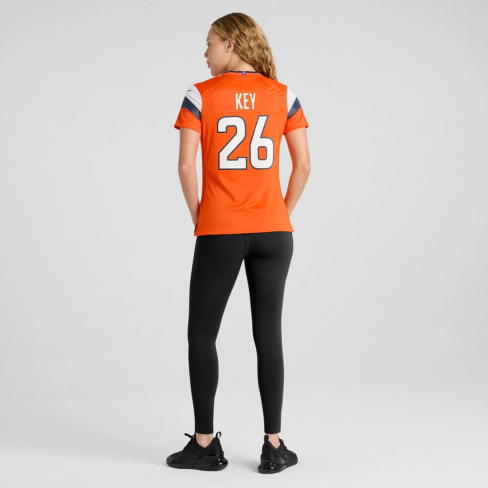 Women's Nike Devon Key  Orange Denver Broncos Team Game Jersey