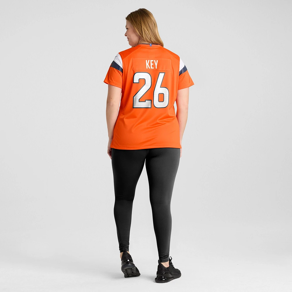 Women's Nike Devon Key  Orange Denver Broncos Team Game Jersey
