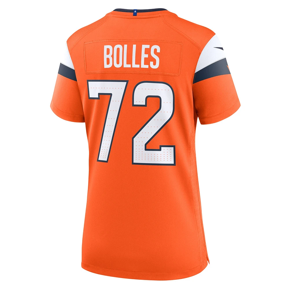 Women's Nike Garett Bolles  Orange Denver Broncos Team Game Jersey