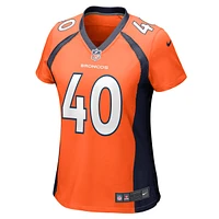 Women's Nike Justin Strnad Orange Denver Broncos Game Jersey