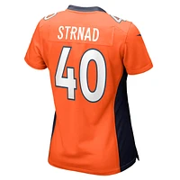 Women's Nike Justin Strnad Orange Denver Broncos Game Jersey