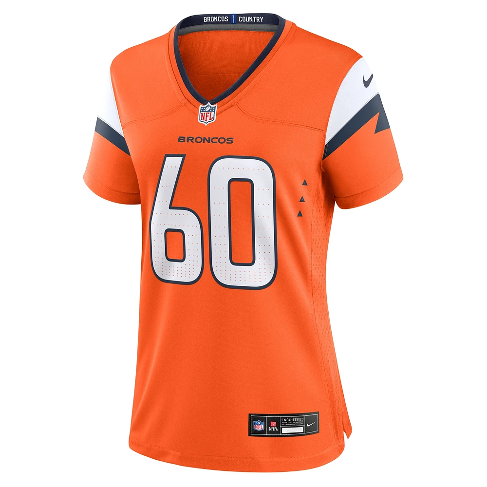 Women's Nike Luke Wattenberg  Orange Denver Broncos Team Game Jersey