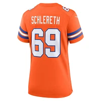 Women's Nike Mark Schlereth Orange Denver Broncos Mile High Collection 1977 Throwback Retired Player Game Jersey