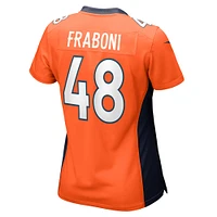 Women's Nike Mitchell Fraboni  Orange Denver Broncos Team Game Jersey