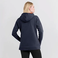 Women's Nike Navy Denver Broncos Primetime Raglan Sleeve Full-Zip Hoodie