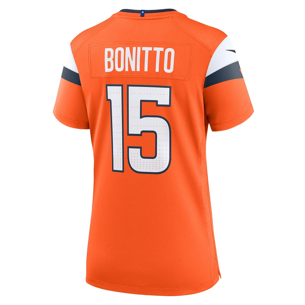 Women's Nike Nik Bonitto  Orange Denver Broncos Team Game Jersey