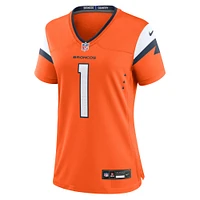 Women's Nike Number 1 Bride Orange Denver Broncos Game Jersey