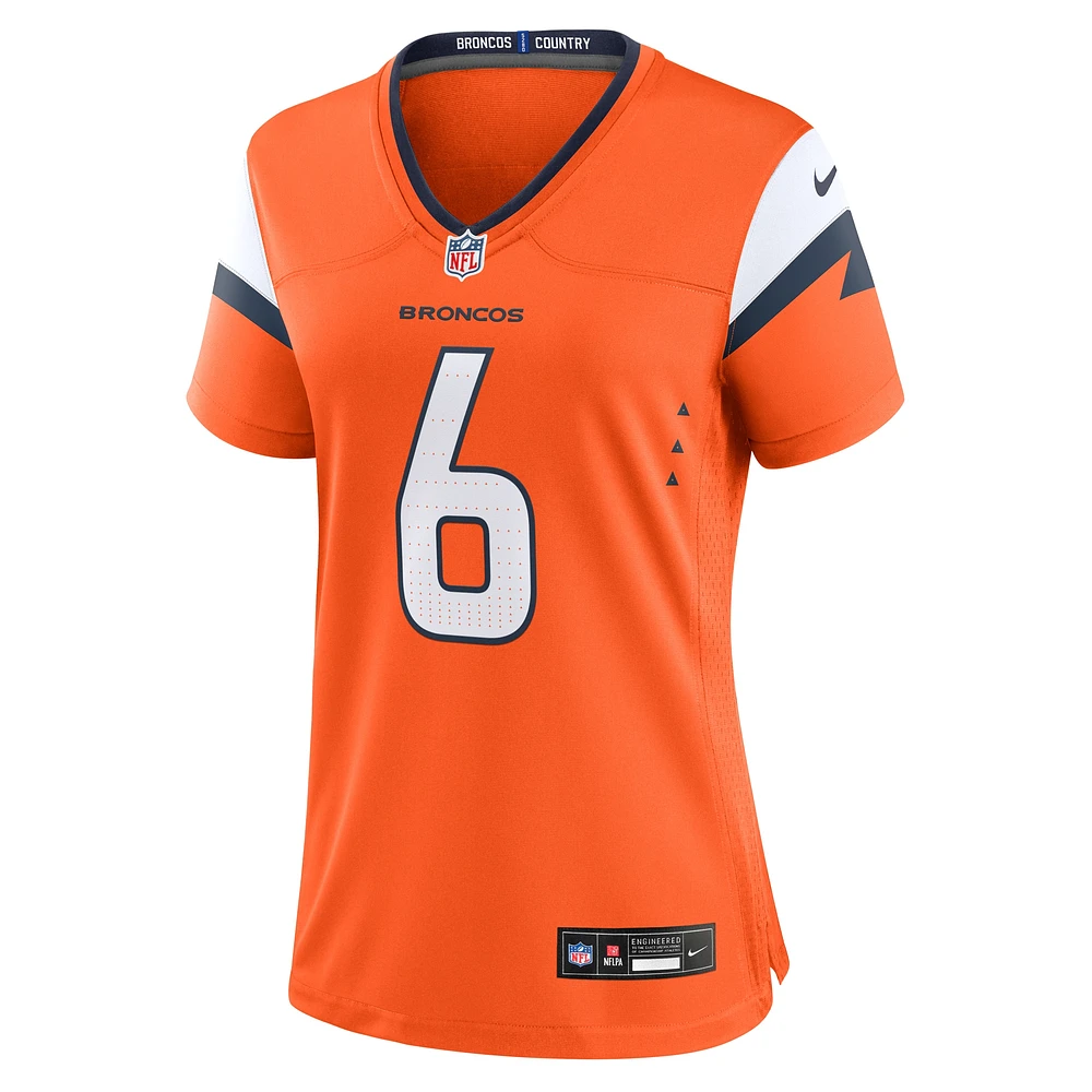 Women's Nike P.J. Locke  Orange Denver Broncos Team Game Jersey