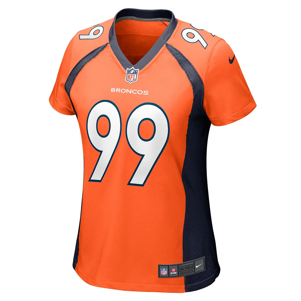 Women's Nike Zach Allen Orange Denver Broncos Game Player Jersey