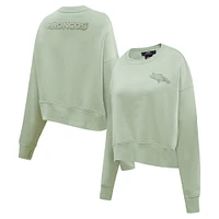 Women's Pro Standard  Light Green Denver Broncos Neutral Pullover Sweatshirt