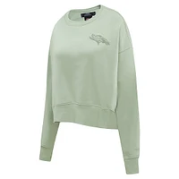 Women's Pro Standard  Light Green Denver Broncos Neutral Pullover Sweatshirt